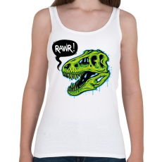 PRINTFASHION Rawr - Dinoszaurusz koponya - Női atléta - Fehér
