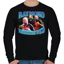 PRINTFASHION Raymond van Barneveld - darts - Férfi pulóver - Fekete férfi pulóver, kardigán