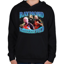 PRINTFASHION Raymond van Barneveld - darts - Gyerek kapucnis pulóver - Fekete gyerek pulóver, kardigán