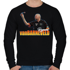 PRINTFASHION Raymond van Barneveld - Férfi pulóver - Fekete férfi pulóver, kardigán