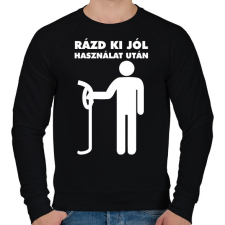 PRINTFASHION Rázd ki jól! - Férfi pulóver - Fekete férfi pulóver, kardigán