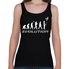 PRINTFASHION RC Evolúció fehér - Női atléta - Fekete női trikó