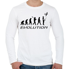 PRINTFASHION RC-Evolúció fekete - Férfi hosszú ujjú póló - Fehér férfi póló