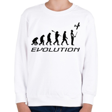 PRINTFASHION RC-Evolúció fekete - Gyerek pulóver - Fehér