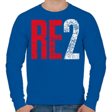 PRINTFASHION RE 2 - Férfi pulóver - Királykék