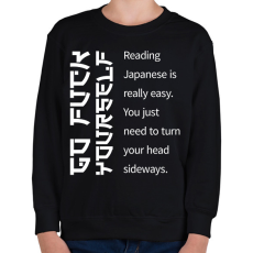 PRINTFASHION Reading Japanese is really easy - white - Gyerek pulóver - Fekete