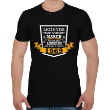PRINTFASHION Real legends are born in March 1969 - Férfi póló - Fekete férfi póló