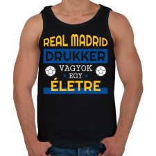 PRINTFASHION Real Madrid drukker - Férfi atléta - Fekete atléta, trikó