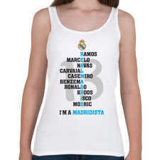PRINTFASHION Real madrid - Női atléta - Fehér női trikó