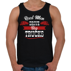 PRINTFASHION Real men drive - Férfi atléta - Fekete