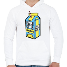 PRINTFASHION Real Music - Férfi kapucnis pulóver - Fehér
