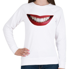 PRINTFASHION Real smile - Női pulóver - Fehér