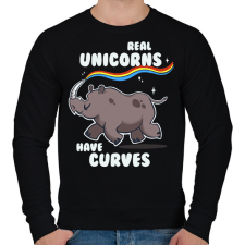 PRINTFASHION Real Unicorns - Férfi pulóver - Fekete férfi pulóver, kardigán