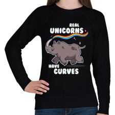 PRINTFASHION Real Unicorns - Női pulóver - Fekete női pulóver, kardigán