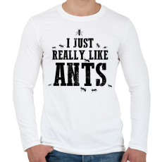 PRINTFASHION Really like ants - Férfi hosszú ujjú póló - Fehér