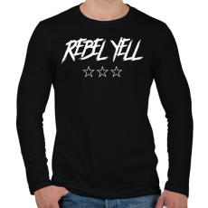 PRINTFASHION REBEL YELL 3 - Férfi hosszú ujjú póló - Fekete