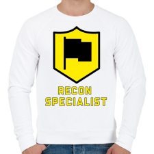 PRINTFASHION Recon Specialist - Férfi pulóver - Fehér férfi pulóver, kardigán