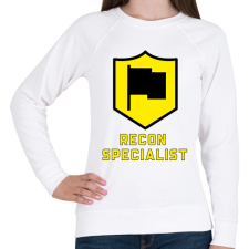 PRINTFASHION Recon Specialist - Női pulóver - Fehér női pulóver, kardigán