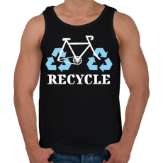 PRINTFASHION Recycle - Férfi atléta - Fekete