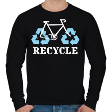 PRINTFASHION Recycle - Férfi pulóver - Fekete férfi pulóver, kardigán