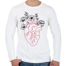 PRINTFASHION red&black 1 - Férfi hosszú ujjú póló - Fehér férfi póló