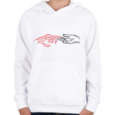 PRINTFASHION red&black 3 - Gyerek kapucnis pulóver - Fehér gyerek pulóver, kardigán