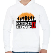 PRINTFASHION Red Dead Redemption 2 - Férfi kapucnis pulóver - Fehér férfi pulóver, kardigán