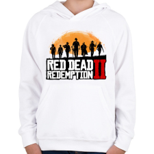PRINTFASHION Red Dead Redemption 2 - Gyerek kapucnis pulóver - Fehér gyerek pulóver, kardigán