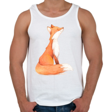 PRINTFASHION Red Fox - Férfi atléta - Fehér atléta, trikó