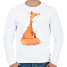 PRINTFASHION Red Fox - Férfi pulóver - Fehér