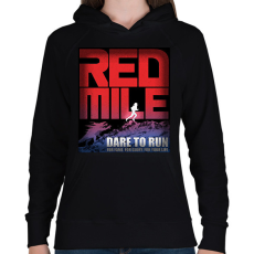 PRINTFASHION Red Mile - Női kapucnis pulóver - Fekete