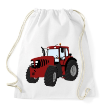 PRINTFASHION Red traktor - Sportzsák, Tornazsák - Fehér tornazsák