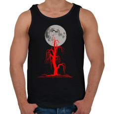 PRINTFASHION red tree and moon - Férfi atléta - Fekete