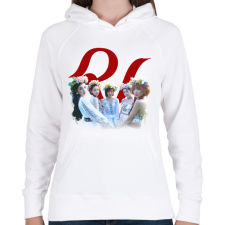 PRINTFASHION Red Velvet - Női kapucnis pulóver - Fehér női pulóver, kardigán