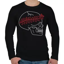 PRINTFASHION red&white 4 - Férfi hosszú ujjú póló - Fekete férfi póló