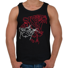 PRINTFASHION red&white 6 - Férfi atléta - Fekete