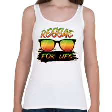 PRINTFASHION Reggae for life - Női atléta - Fehér női trikó