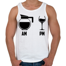 PRINTFASHION Reggel - Este fekete - Férfi atléta - Fehér