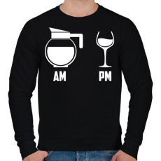 PRINTFASHION Reggel - Este Fekete - Férfi pulóver - Fekete