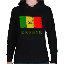 PRINTFASHION reggie - Női kapucnis pulóver - Fekete női pulóver, kardigán