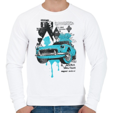 PRINTFASHION régi kocsi - Férfi pulóver - Fehér