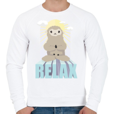 PRINTFASHION Relax Alpaca - Férfi pulóver - Fehér férfi pulóver, kardigán