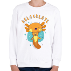 PRINTFASHION Relaxolotl - Gyerek pulóver - Fehér