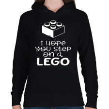 PRINTFASHION remélem rálépsz egy Legora - Női kapucnis pulóver - Fekete női pulóver, kardigán