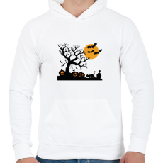 PRINTFASHION Rémisztő Halloween - Férfi kapucnis pulóver - Fehér