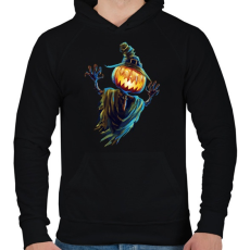PRINTFASHION Rémisztő halloween - Férfi kapucnis pulóver - Fekete