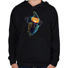 PRINTFASHION Rémisztő halloween - Gyerek kapucnis pulóver - Fekete gyerek pulóver, kardigán