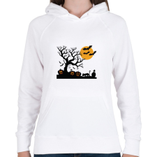 PRINTFASHION Rémisztő Halloween - Női kapucnis pulóver - Fehér női pulóver, kardigán