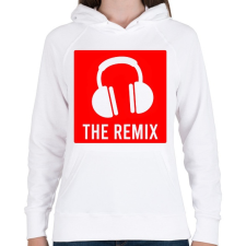 PRINTFASHION Remix - Női kapucnis pulóver - Fehér női pulóver, kardigán