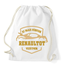 PRINTFASHION Renault sofőr - Sportzsák, Tornazsák - Fehér tornazsák